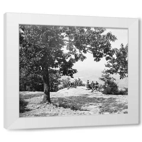 Point Park Visitors Early 1900s White Modern Wood Framed Art Print by Lee, Rachel