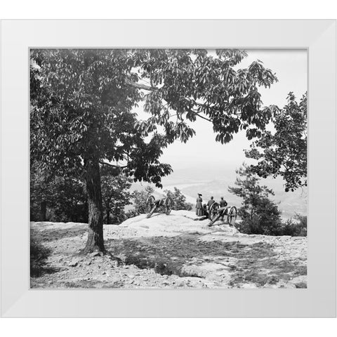 Point Park Visitors Early 1900s White Modern Wood Framed Art Print by Lee, Rachel