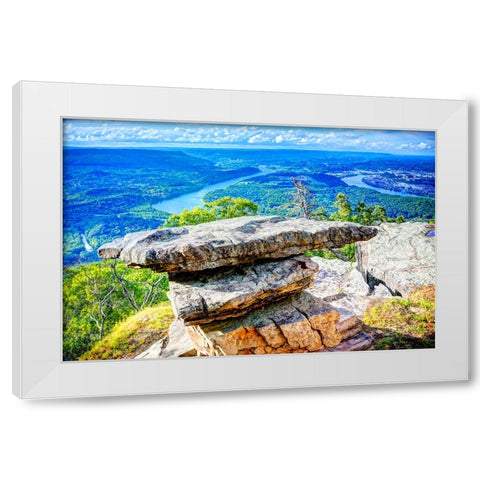 Point Rock Now 1 White Modern Wood Framed Art Print by Lee, Rachel