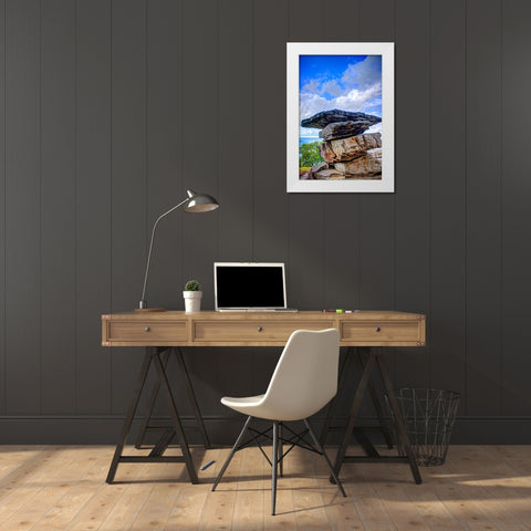 Point Rock Now 2 White Modern Wood Framed Art Print by Lee, Rachel