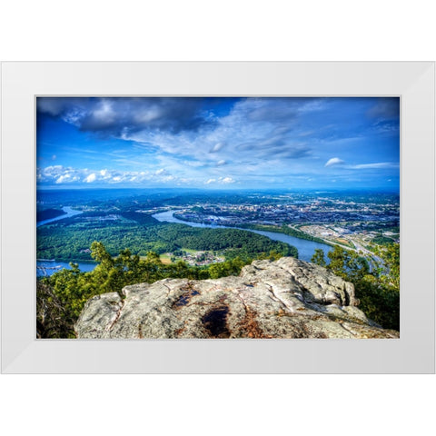 Point Rock View White Modern Wood Framed Art Print by Lee, Rachel