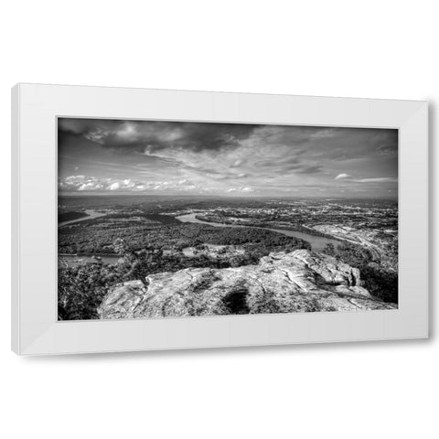 Point Rock View BW White Modern Wood Framed Art Print by Lee, Rachel