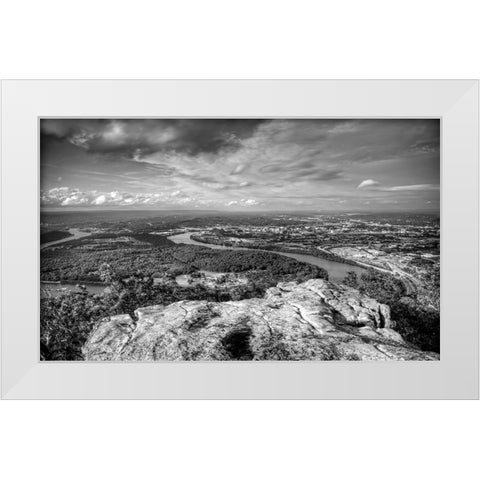 Point Rock View BW White Modern Wood Framed Art Print by Lee, Rachel