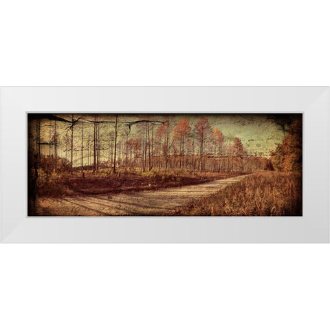 Prentice Road Pano Vintage White Modern Wood Framed Art Print by Lee, Rachel