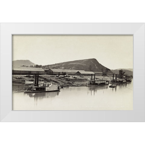 Quartermasters Landing 1863 White Modern Wood Framed Art Print by Lee, Rachel