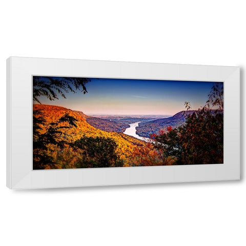 River From Town White Modern Wood Framed Art Print by Lee, Rachel