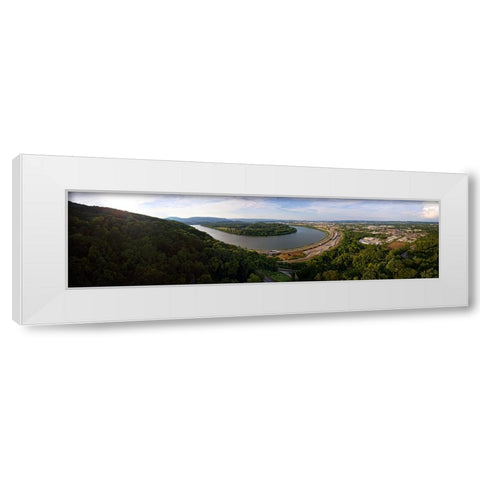 Riverwalk 1 White Modern Wood Framed Art Print by Lee, Rachel