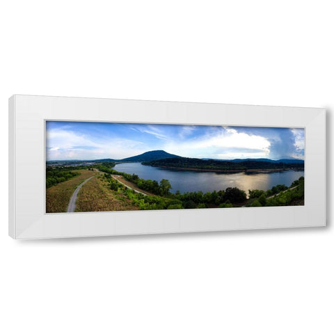 Riverwalk 2 White Modern Wood Framed Art Print by Lee, Rachel