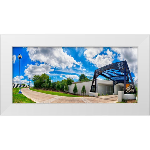 Riverwalk 3 White Modern Wood Framed Art Print by Lee, Rachel