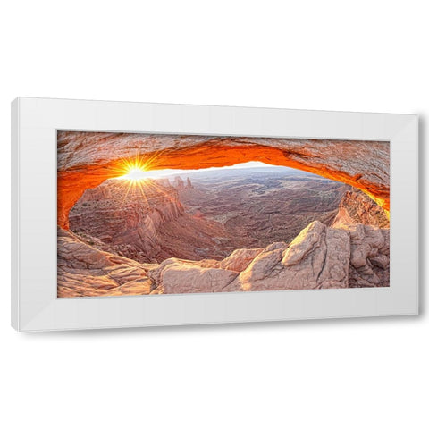 Rock Bridge White Modern Wood Framed Art Print by Lee, Rachel