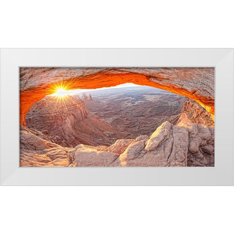 Rock Bridge White Modern Wood Framed Art Print by Lee, Rachel