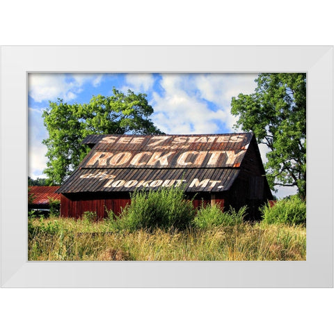 Rock City Barn 1 White Modern Wood Framed Art Print by Lee, Rachel