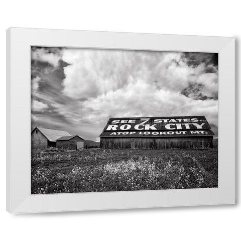 Rock City Barn 2 BW White Modern Wood Framed Art Print by Lee, Rachel