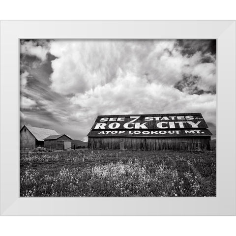 Rock City Barn 2 BW White Modern Wood Framed Art Print by Lee, Rachel