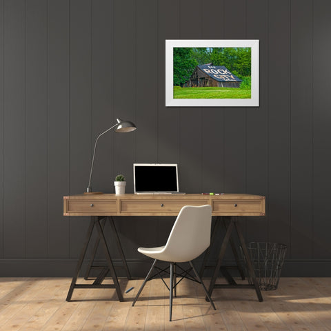 Rock City Barn 3 White Modern Wood Framed Art Print by Lee, Rachel