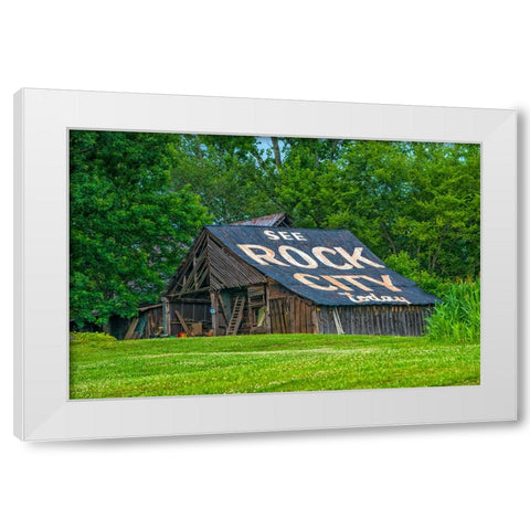 Rock City Barn 3 White Modern Wood Framed Art Print by Lee, Rachel