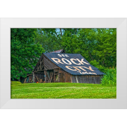 Rock City Barn 3 White Modern Wood Framed Art Print by Lee, Rachel