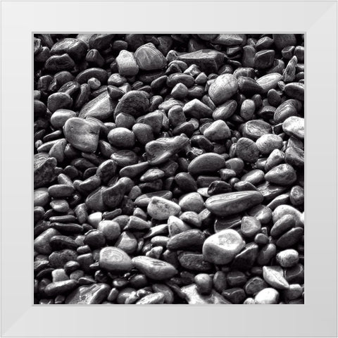 Rocks BW White Modern Wood Framed Art Print by Lee, Rachel