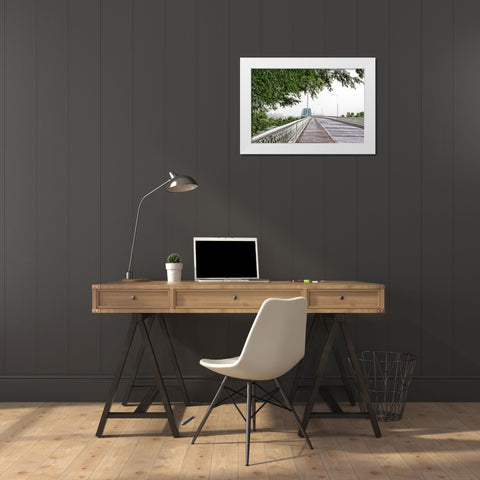 Scenic City 101 White Modern Wood Framed Art Print by Lee, Rachel