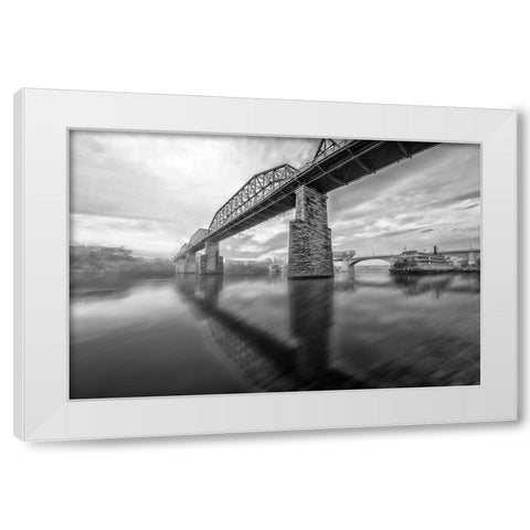 Scenic City 105 White Modern Wood Framed Art Print by Lee, Rachel