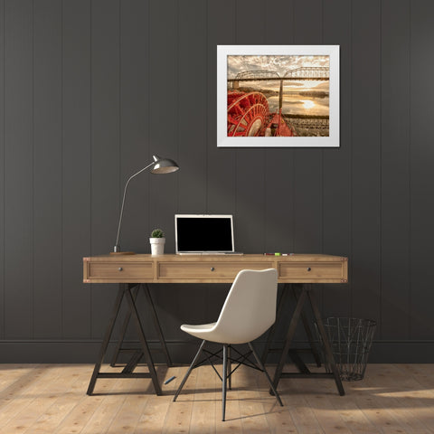 Scenic City 106 White Modern Wood Framed Art Print by Lee, Rachel