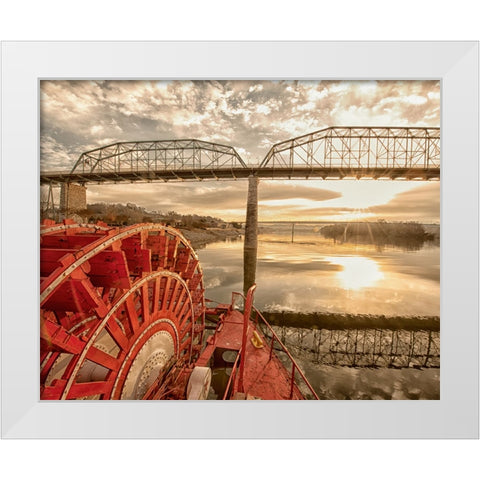 Scenic City 106 White Modern Wood Framed Art Print by Lee, Rachel