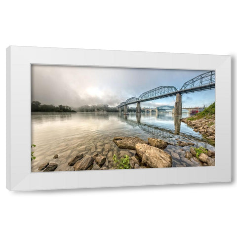 Scenic City 109 White Modern Wood Framed Art Print by Lee, Rachel