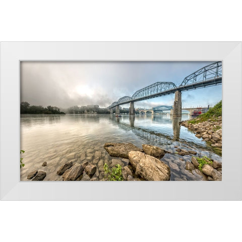 Scenic City 109 White Modern Wood Framed Art Print by Lee, Rachel
