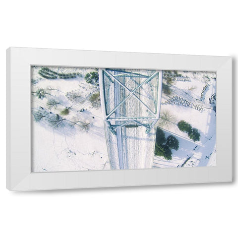 Scenic City 110 White Modern Wood Framed Art Print by Lee, Rachel