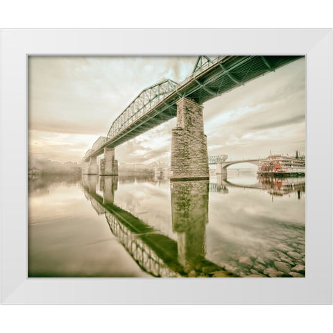 Scenic City 113 White Modern Wood Framed Art Print by Lee, Rachel