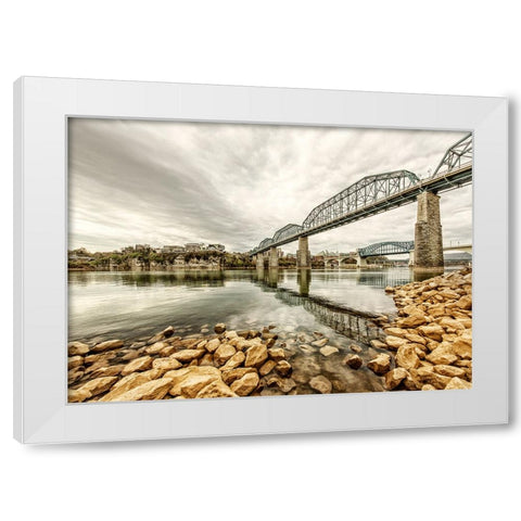 Scenic City 114 White Modern Wood Framed Art Print by Lee, Rachel