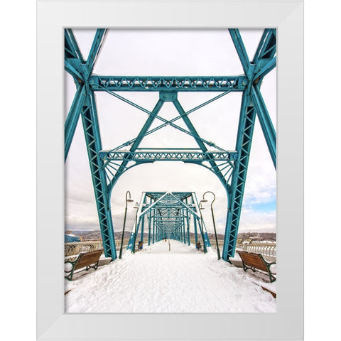 Scenic City 116 White Modern Wood Framed Art Print by Lee, Rachel