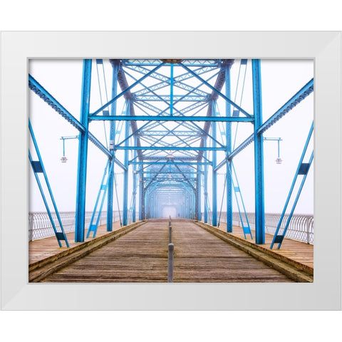 Scenic City 118 White Modern Wood Framed Art Print by Lee, Rachel