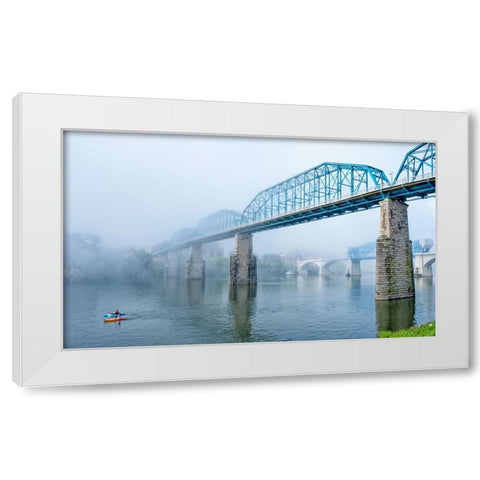 Scenic City 125 White Modern Wood Framed Art Print by Lee, Rachel