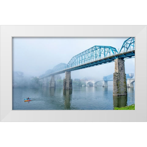 Scenic City 125 White Modern Wood Framed Art Print by Lee, Rachel
