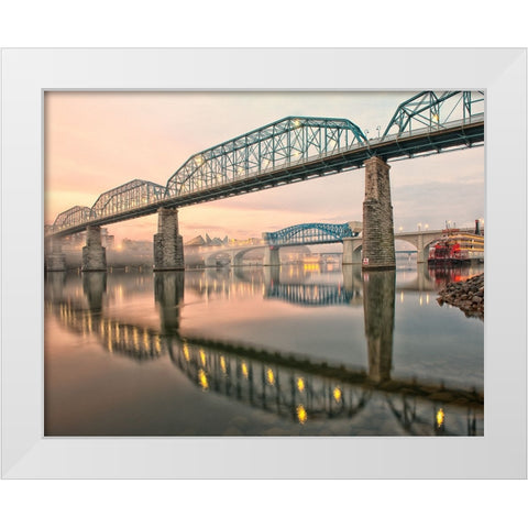 Scenic City 126 White Modern Wood Framed Art Print by Lee, Rachel