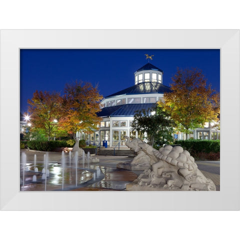 Scenic City 131 White Modern Wood Framed Art Print by Lee, Rachel