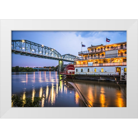 Scenic City 133 White Modern Wood Framed Art Print by Lee, Rachel