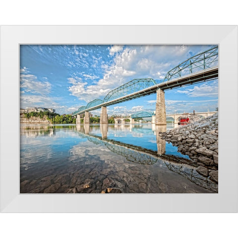 Scenic City 15 White Modern Wood Framed Art Print by Lee, Rachel