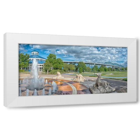 Scenic City 17 White Modern Wood Framed Art Print by Lee, Rachel