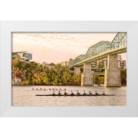 Scenic City 20 White Modern Wood Framed Art Print by Lee, Rachel