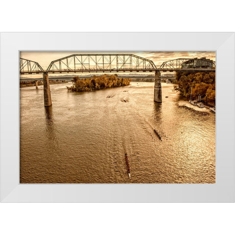 Scenic City 21 White Modern Wood Framed Art Print by Lee, Rachel