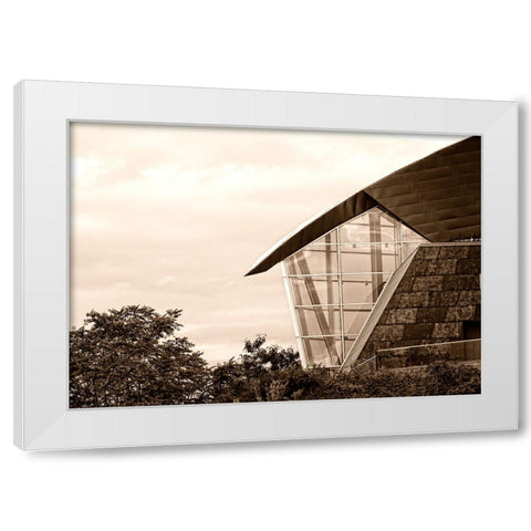 Scenic City 23 White Modern Wood Framed Art Print by Lee, Rachel