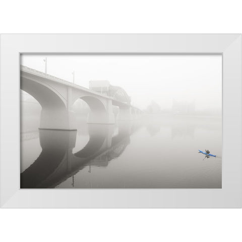 Scenic City 26 White Modern Wood Framed Art Print by Lee, Rachel