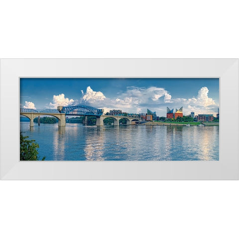 Scenic City 27 White Modern Wood Framed Art Print by Lee, Rachel
