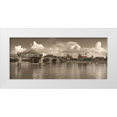 Scenic City 28 White Modern Wood Framed Art Print by Lee, Rachel