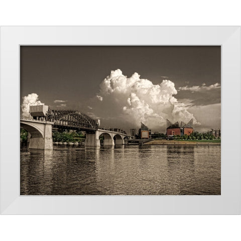 Scenic City 29 White Modern Wood Framed Art Print by Lee, Rachel