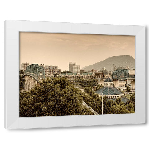 Scenic City 30 White Modern Wood Framed Art Print by Lee, Rachel