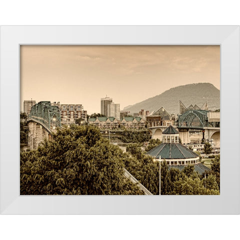 Scenic City 30 White Modern Wood Framed Art Print by Lee, Rachel