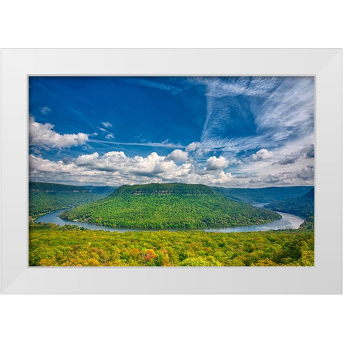 Scenic City 32 White Modern Wood Framed Art Print by Lee, Rachel
